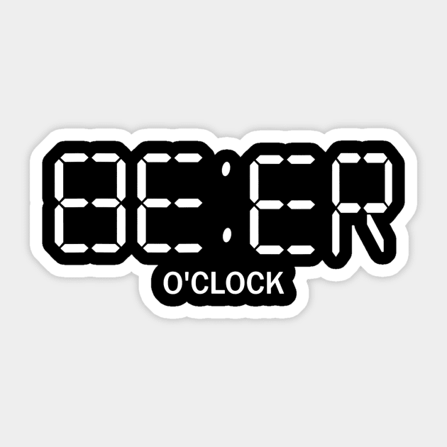 Mens Beer OClock Funny Beer Sticker by lohstraetereva